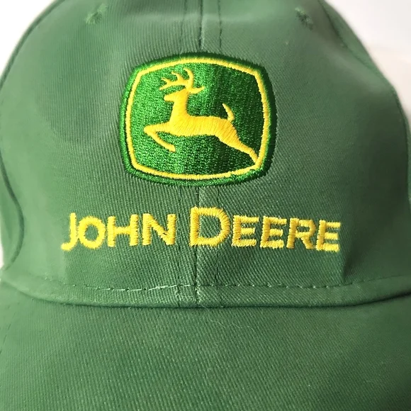 John Deere Embroidered Logo Green Baseball Unisex Adjustable Cap - Picture 2 of 6